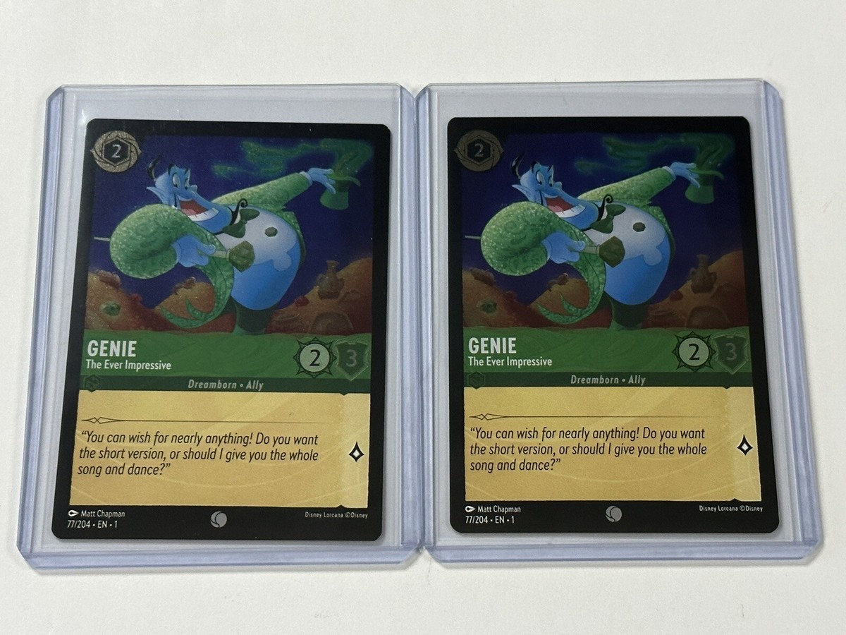 Lorcana First Chapter Genie The Ever Impressive Common Foil 77/204
