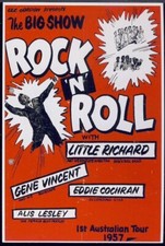 Retro Rock Band Concert Advert POSTCARD: Rock & Roll with Little Richard, 1957