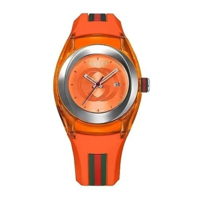 Gucci YA137311 Sync Orange Quartz Women's Watch New + Box