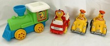 Sesame Street Vehicles W/ Characters Lot Of 4