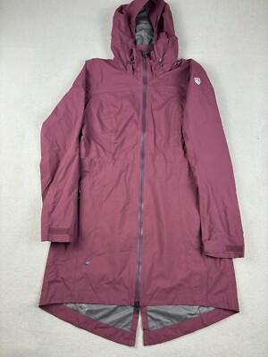 Kuhl Projekt Jetstream Rain Jacket Womens XS Red Burgundy Trench Gorpcore  2076
