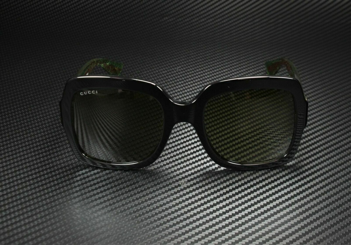 GUCCI GG0036SN 002 Black Square Rectangle Women's Sunglasses GUCCI GG0036SN 002 Black Square Rectangle Women's Sunglasses