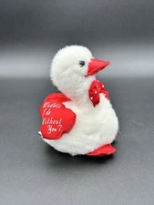 Duck Plush Toy Heart Wings Bowtie Waddle I Do Without You Valentine Gift