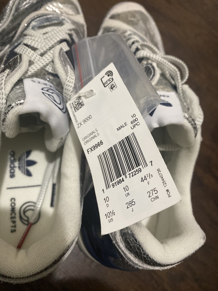 Adidas ZX 9000 Concepts Boston Marathon Silver FY9966 Men Size