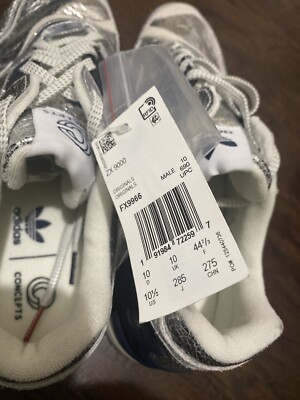 Adidas ZX 9000 Concepts Boston Marathon Silver FY9966 Men Size