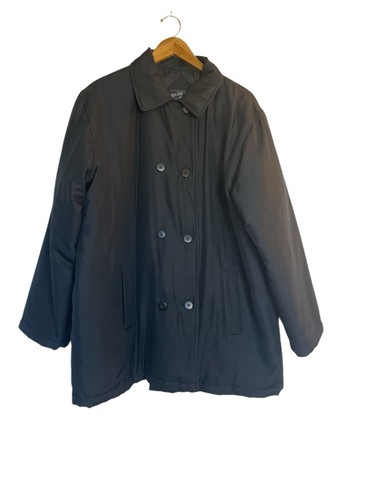 Selene Sport 100% Silk Shell Women’s Double Breasted Collared Coat ...