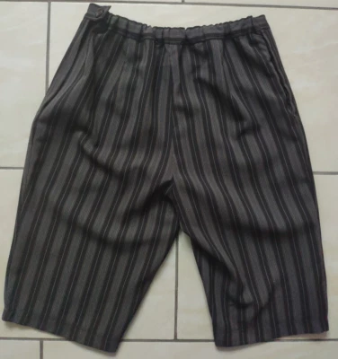 Damen kurze Hose Gr. 38 braun grau gestreift Shorts Freizeit Hose Sommerhose - Bild 1 von 3