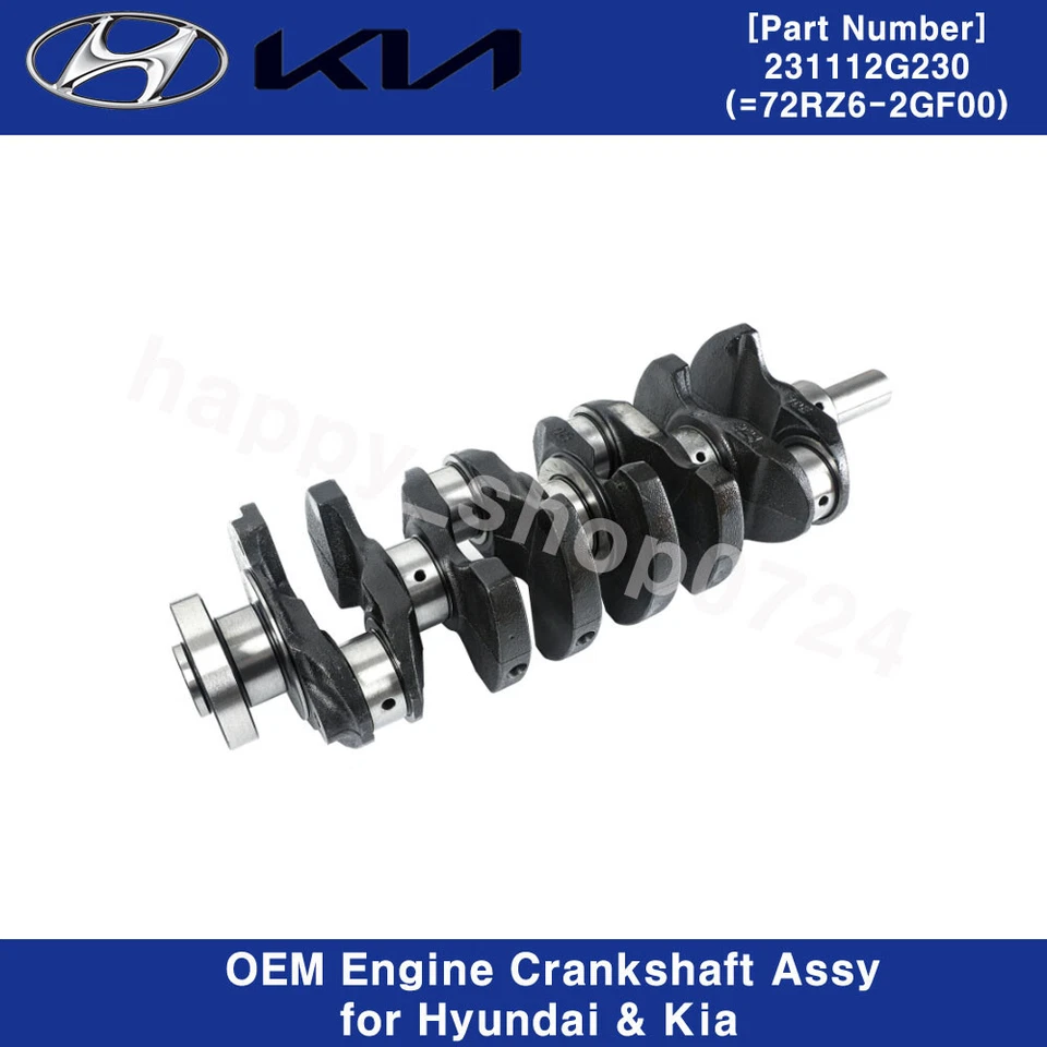 231112G230 正品原始设备制造商发动机曲轴 Assy 适用于现代索纳塔 2011-2018 — 第 2/4 张图片