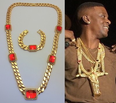 Red Ruby Chain Necklace \u0026 Bracelet Set 