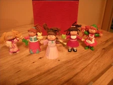 CHRISTMAS CABBAGE PATCH KIDS DOLLS MINIATURE HOLIDAY FIGURES LOT OF 5