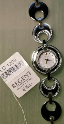 Schönes Regent Damen Uhr  Steine/Mineralglass/ Wasser Resistenz  NP 158 