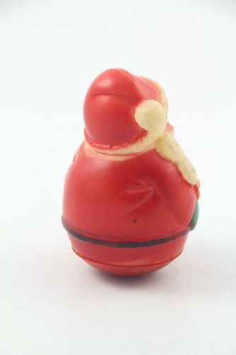 Vintage Santa Hard Plastic Roly Poly Childs Christmas Toy Rattle- Fun World Inc - Bild 3 von 5