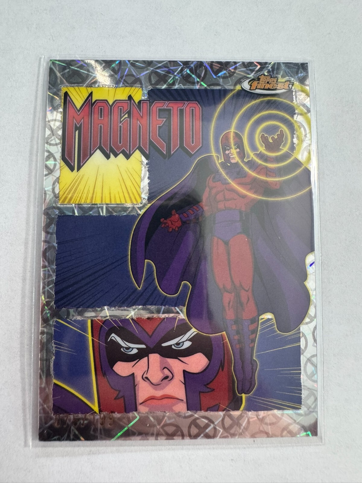2025 Topps Finest Marvel X-Men '97 Remember It Magneto Laser Refractor /199