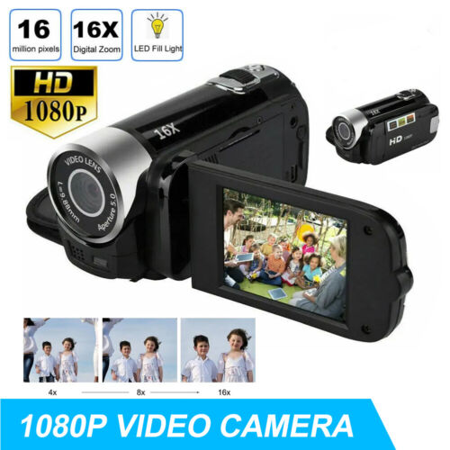 1080P Video Camera Camcorder Night Vision 16X Optical Zoom Digital Camera Kit