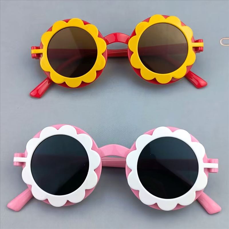 Kids Cute Flower Sunglasses Color Girls Boys Baby Children Toddler