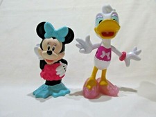 Lot of 2 Disney Minnie Mouse and Daisy Duck Rubberized Figurines Mattel 2014