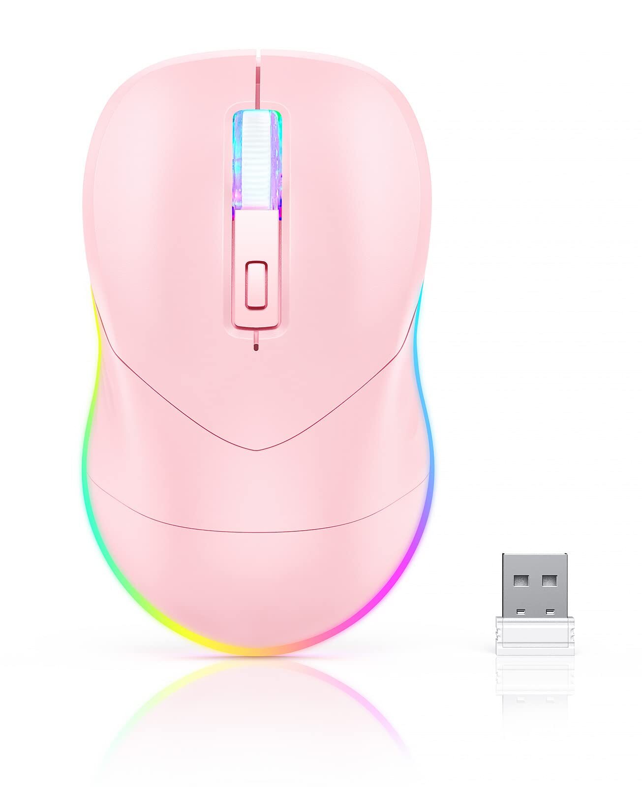 Rechargeable LED Wireless Mouse Jiggler for Laptops and Computers-image