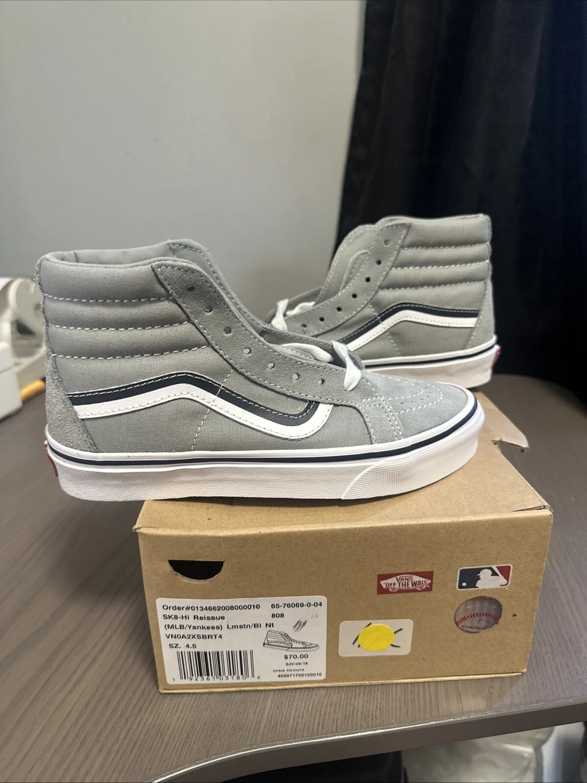 Vans SK8 Hi Reissue (Yankees) VN0A2XSBRT4 Uomo Taglia 4.5 Donna Taglia 6