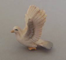 Taube fliegend 3,5 cm hoch für Krippenfiguren Größe 14 cm Holz bemalt AM 85 -2