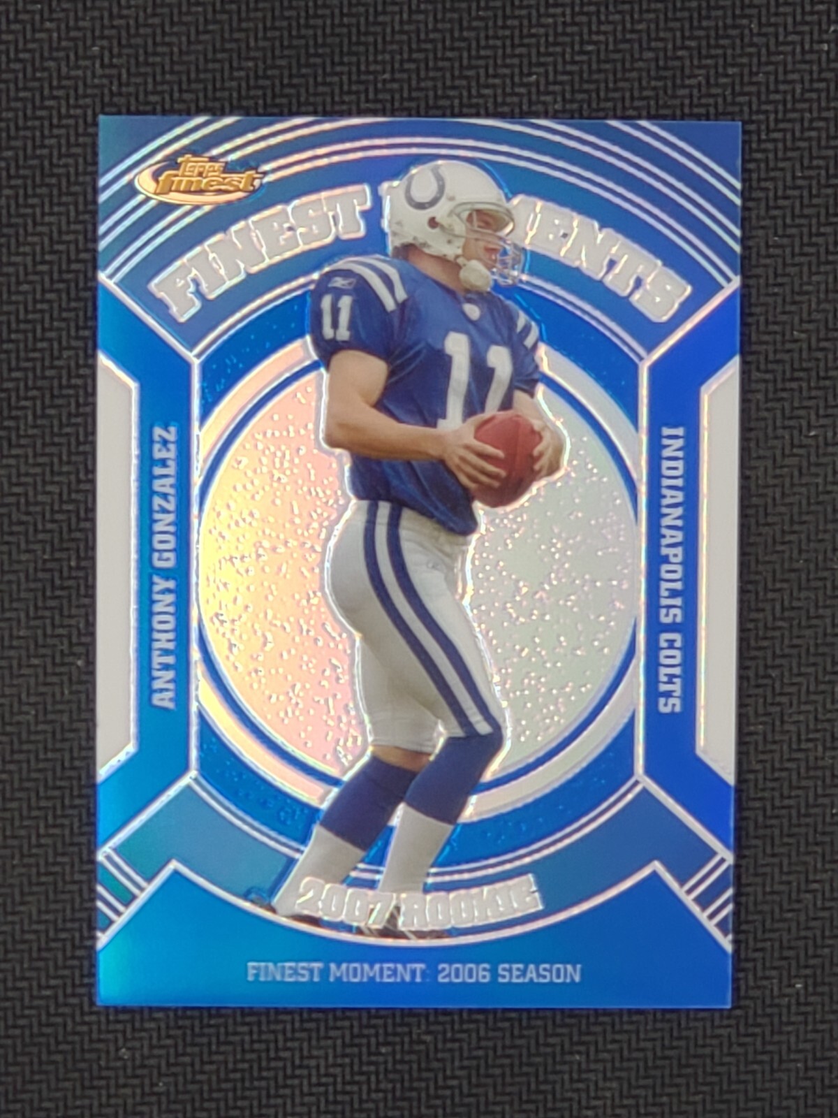 Anthony Gonzalez Finest Moments #RFMAG Blue Refractor