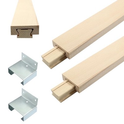 2pcs Wooden Drawer Slides, 16 /40cm Wood Center Mount Guide Track Part