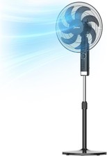 Midea MPF23MTBUK 50W Pedestal Fan, 3 Speed Settings, 7 Bionic Blades, 90°