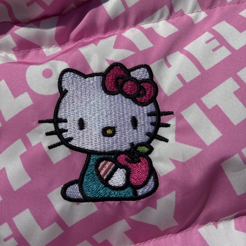 Hello Kitty cute PINK logo puffer coat jacket Shein NEW W/TAGS XL Rare Find 2021 - Picture 8 of 10