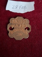 Ernest Hawes 11 Stratford Market 1 Shilling Token