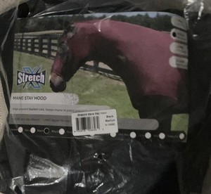 New StretchX Spandex Neck Hood mane Stay Black - Medium