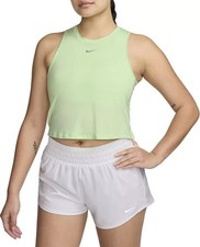  40 Nike Women's One Classic Cropped Tank Top - FN2845701 - Citrus -Large - New