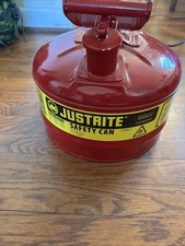 Justrite 7125100 Safety Can Type I, 2-1/2 Gallon Galvanized Steel, Red