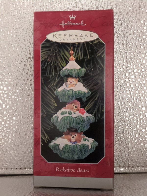Hallmark Keepsake Ornament Peek A Boo Bears 1998 IOB