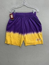 NWT Mitchell  Ness Los Angeles Lakers Shorts Men's S Tie Dye Oversized Layered