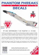 PPD48019 1:48 Phantom Phreaks Decals - F-4N Phantom II VF-202 Superheats