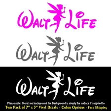 Walt Life Tinker Bell Two 7 " Vinyl Decals Car Truck Window Any Flat Surface