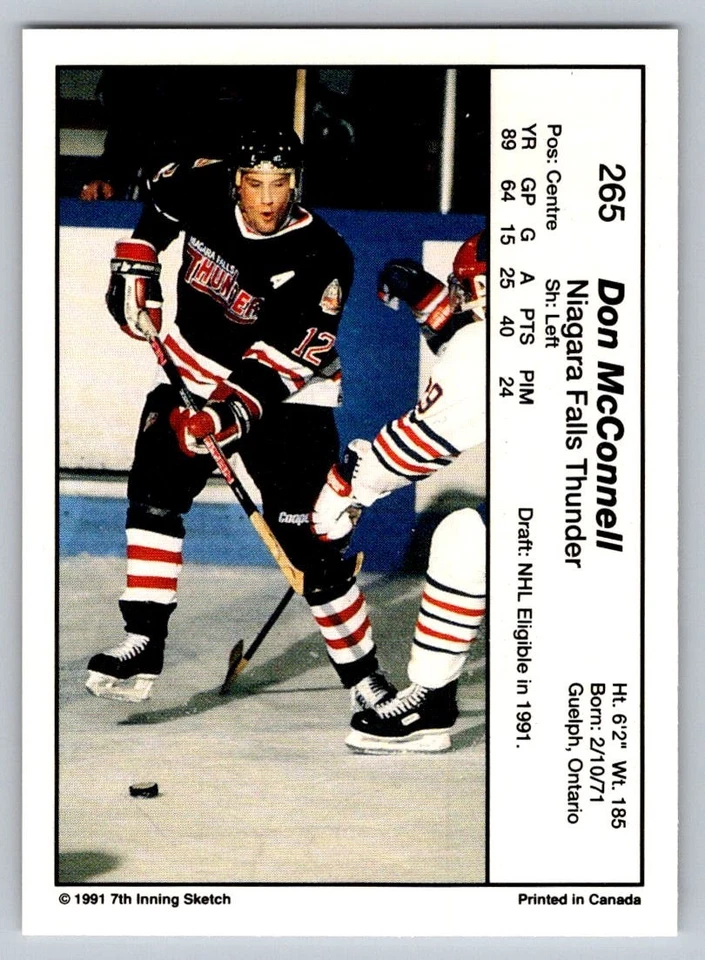 1990-91 7th Inning Sketch OHL - Don McConnell #265 (RC) - Image 2 of 2