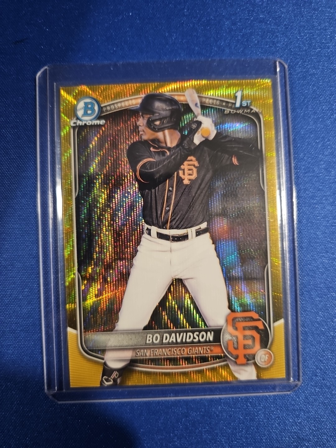 2025 Bowman Chrome 1st Bo Davidson Gold Wave Refractor /50 GIANTS 🔥🔥
