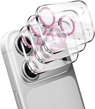 3 Pack for iPhone 17 Pro Max Camera Lens Protector Bling Tempered Glass 9