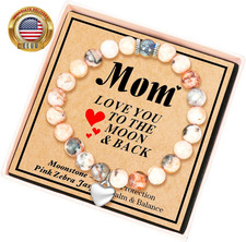 Mothers Day Gifts from Daughter Son Crystal Moonstone Bracelet for Women Birthda