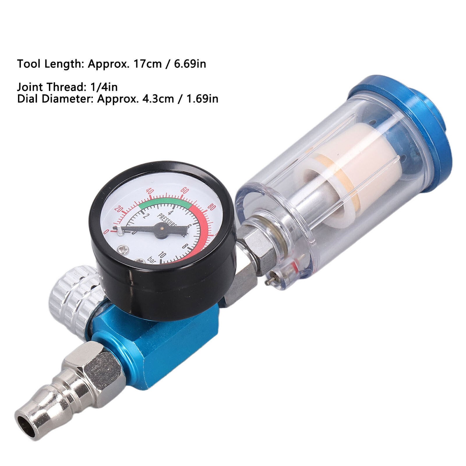 Spray Gun Air Regulator Iron Plastic Brass Pneumatic Tool Accessory for Paint