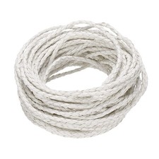 10 Yards 3mm Round Braided Leather Cord Four-Strand for Crafts White