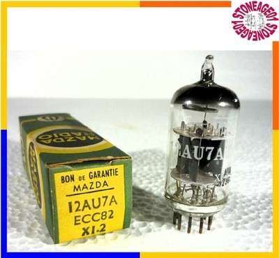 Ein Oldtimer 12AU7A / ECC82 Mazda Made in Holland 1962, starke Prüfung, NOS, Neu im Karton