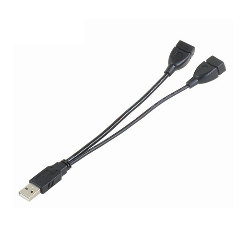 Y Splitter Hub Power Cord USB 2.0 A Male to 2 Dual USB Female Jack Adapter Cable - Picture 6 of 9