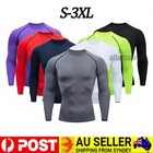Men's Compression T-Shirt Long Sleeve Tops Base Layer Shirt Quick Dry Gym Sports