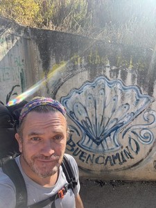 Camino De Santiago Spain Pilgrim package-wrist bands, shells, towel, book, guide