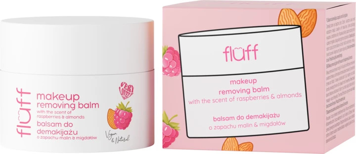 Fluff Make Up Removing Melting Balm with Raspberries & Almond Scent Vegan 50ml