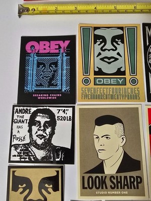 SHEPARD FAIREY OBEY GIANT 33 STICKER LOT URBAN ART GRAFFITI STREET