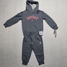 Jordan 2-Piece Set Kids 2T Carbon Heather New Hoodie and Jogger Fleece Outfit