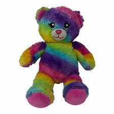 Build A Bear Rainbow Friends Multi-Color Teddy Bear Plush 17" Stuffed Toy 2018