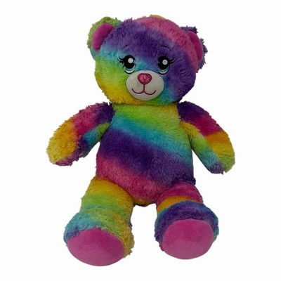Build A Bear Rainbow Friends Multi-Color Teddy Bear Plush 17'' Stuffed Toy 2018
